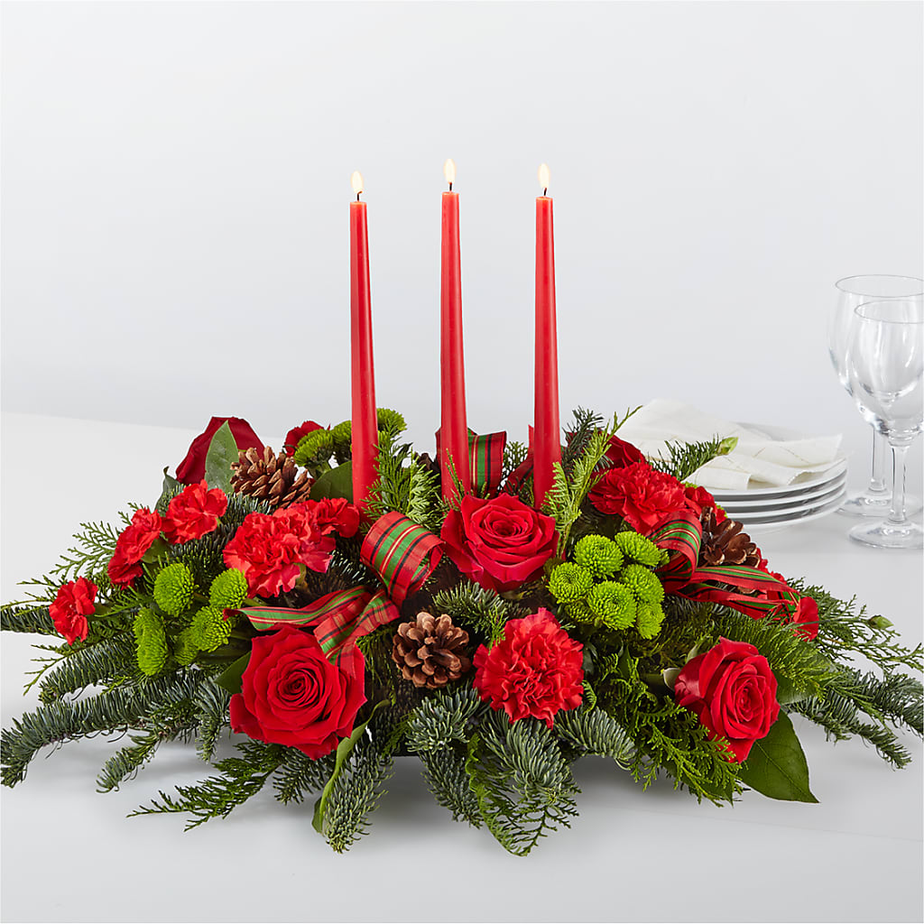 By the Candlelight Centerpiece – Flowersusa.net, Tontitown AR