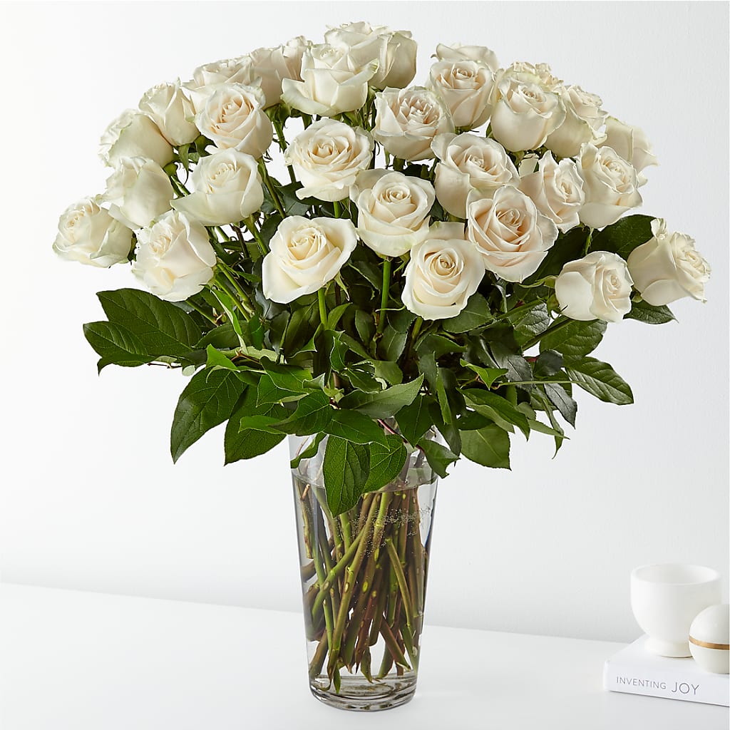 Long Stem White Rose Bouquet – Flowersusa.net, Tontitown AR