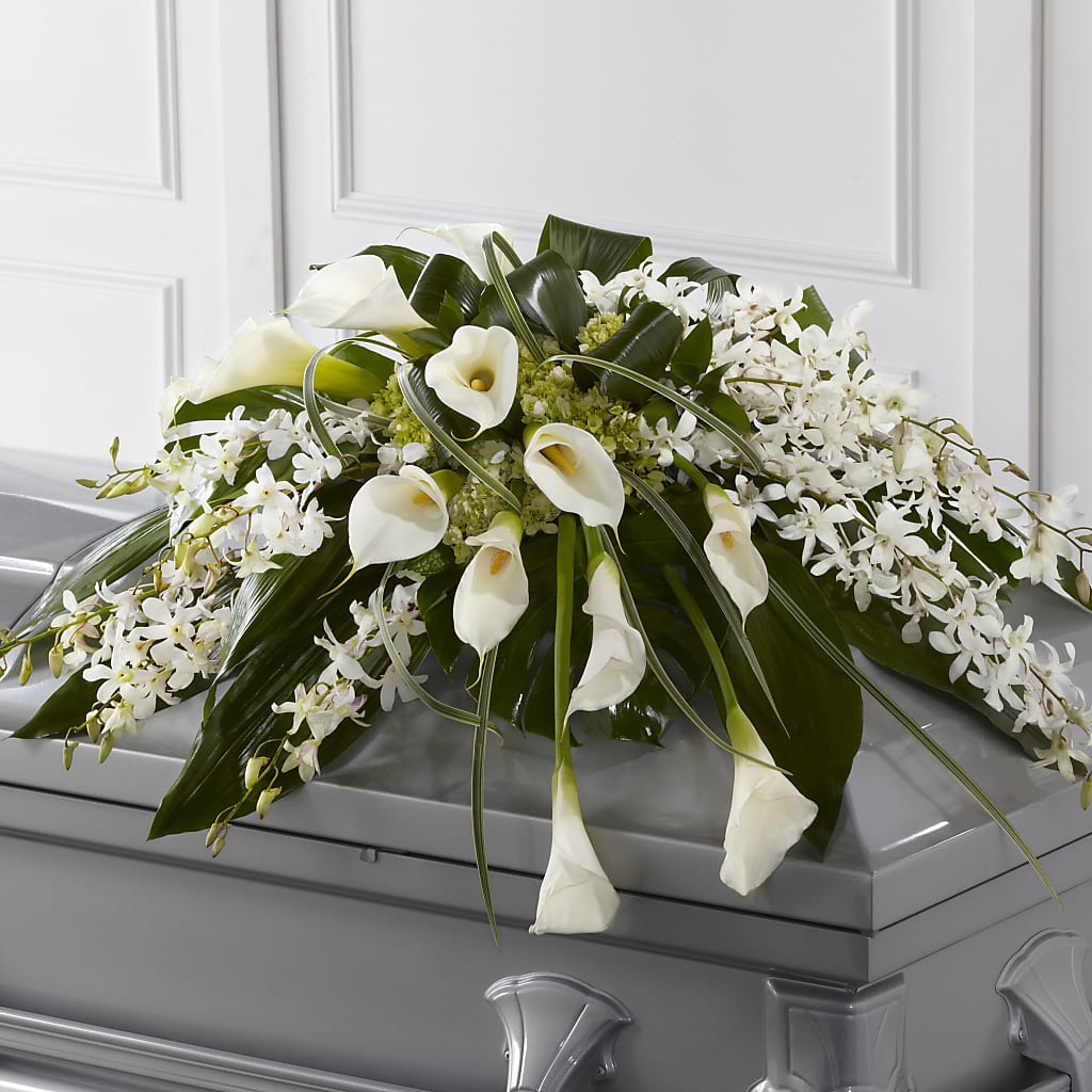Angel Wings Casket Spray – Flowersusa.net, Tontitown AR