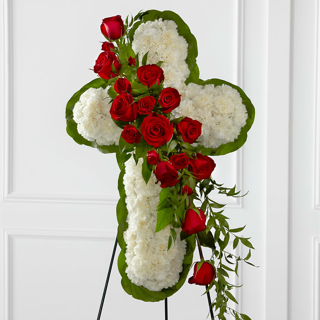 Floral Cross Easel – Flowersusa.net, Tontitown AR