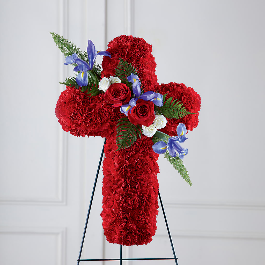 Faithful Hero Floral Cross – Flowersusa.net, Tontitown AR
