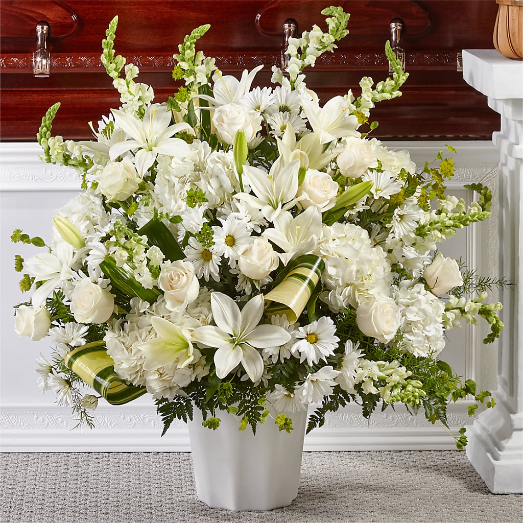 Thoughts of Tranquility Floor Basket – Flowersusa.net, Tontitown AR