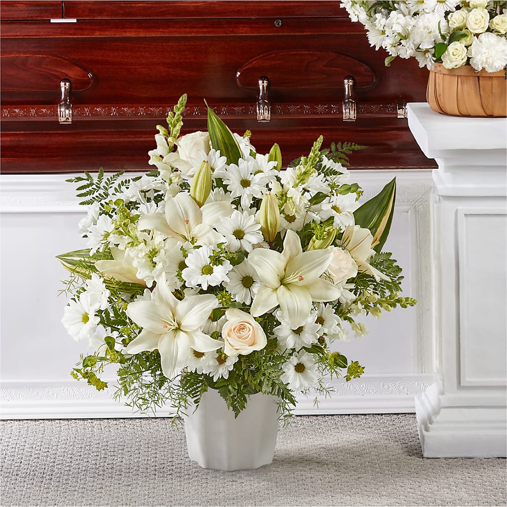 Thoughts of Tranquility Floor Basket – Flowersusa.net, Tontitown AR