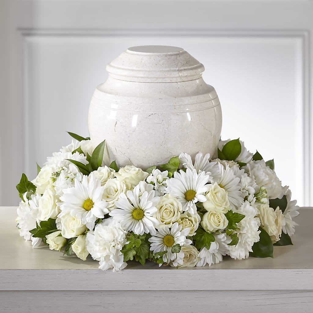 Ivory Gardens Cremation Adornment – Flowersusa.net, Tontitown AR