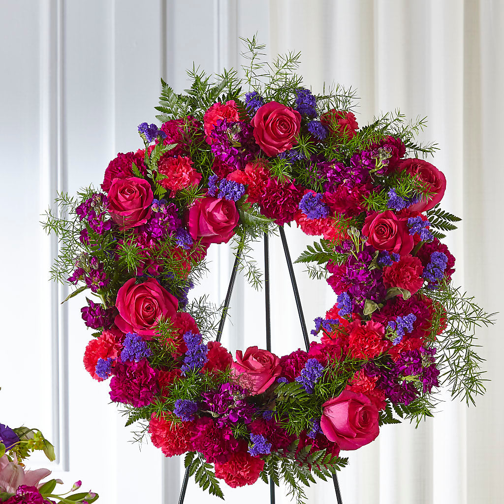 Calming Colors Wreath – Flowersusa.net, Tontitown AR