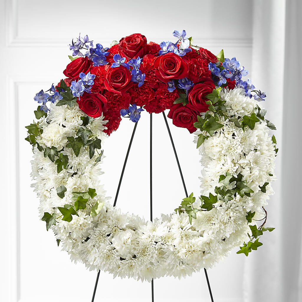 Patriotic Passion Wreath – Flowersusa.net, Tontitown AR