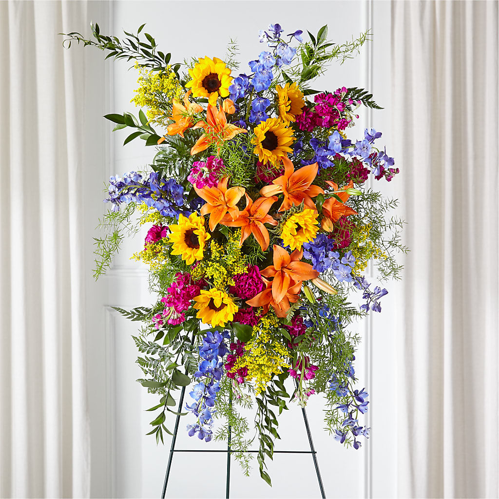 Sunlit Memories Standing Spray (Standard) – Flowersusa.net, Tontitown AR
