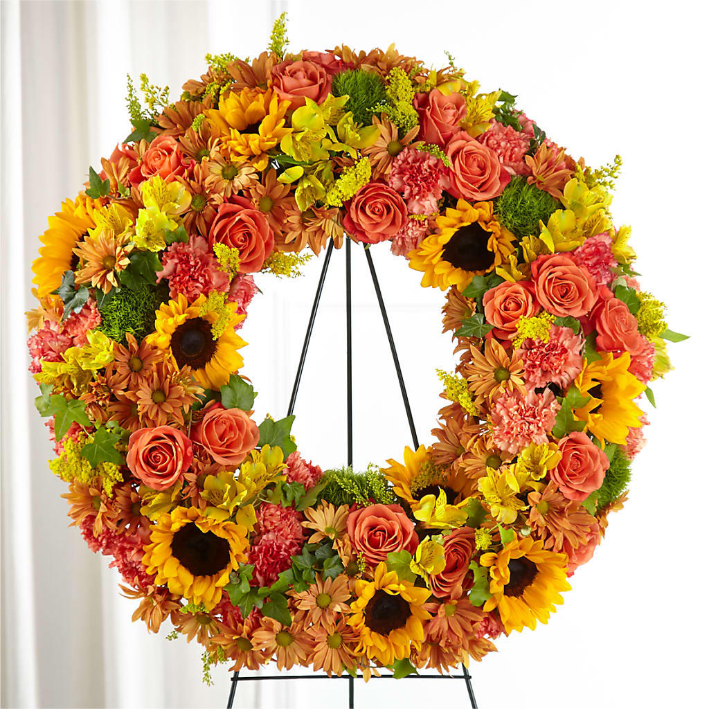 Autumnal Memories Wreath (Standard) – Flowersusa.net, Tontitown AR
