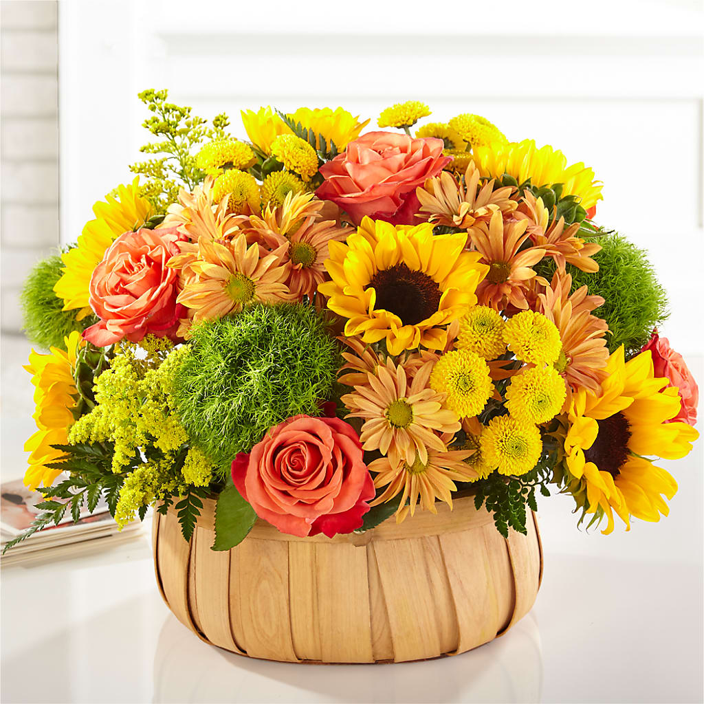 Harvest Sunflower Basket – Flowersusa.net, Tontitown AR