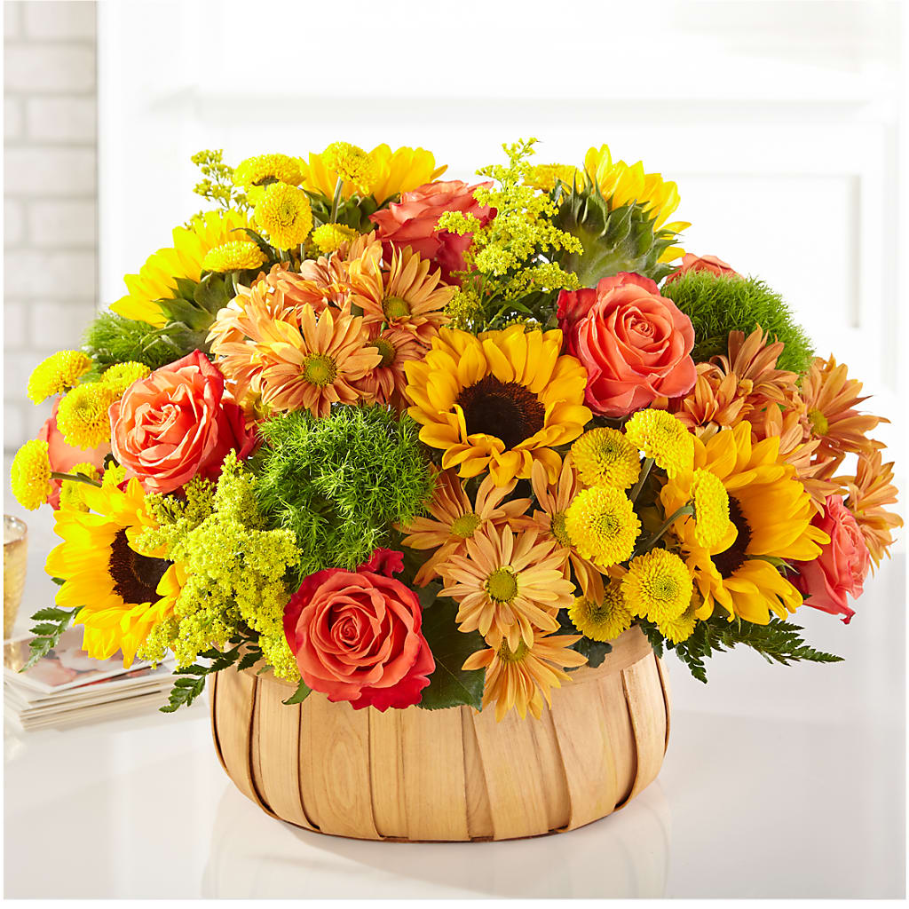 Harvest Sunflower Basket – Flowersusa.net, Tontitown AR