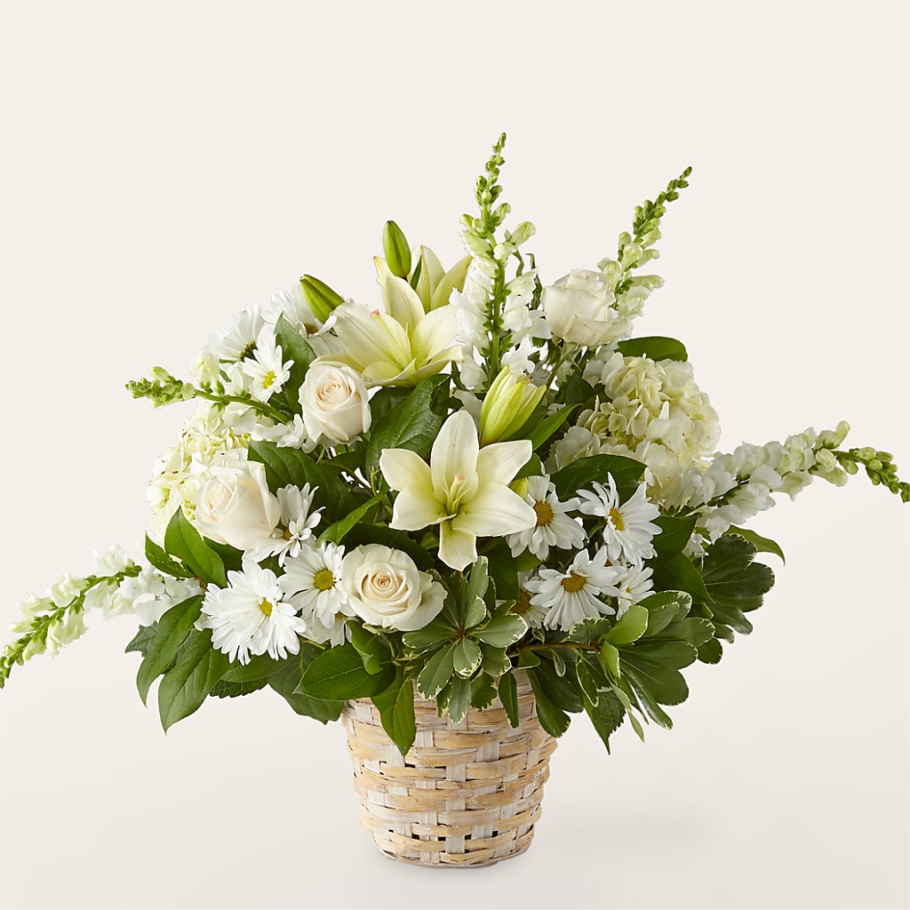 Ivory Elegance Floral Basket – Flowersusa.net, Tontitown AR