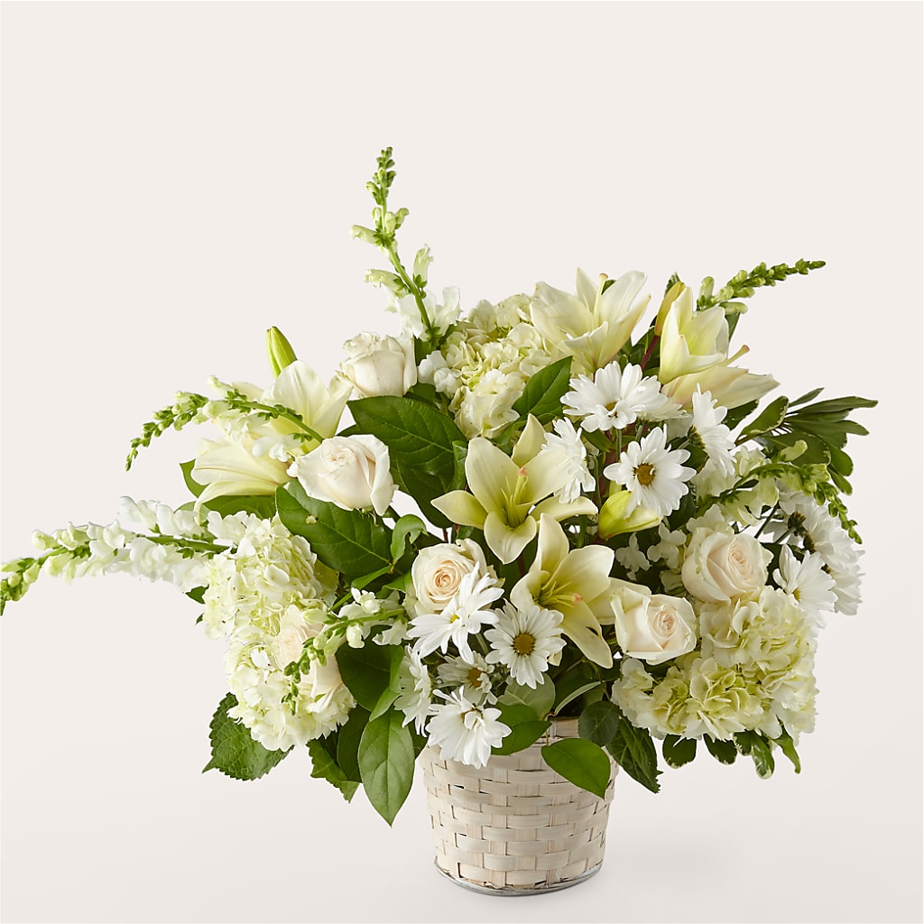 Ivory Elegance Floral Basket – Flowersusa.net, Tontitown AR