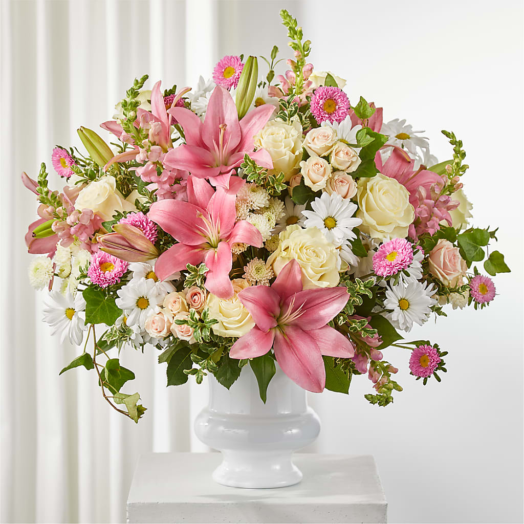 Empathetic Blooms Urn Arrangement – Flowersusa.net, Tontitown AR