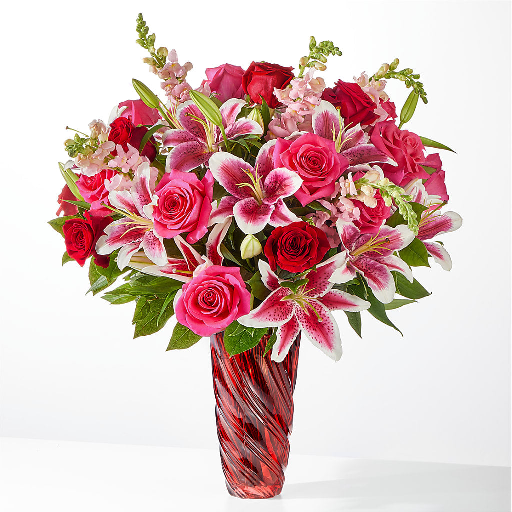 Always You Bouquet with Luxe Swirl Vase – Flowersusa.net, Tontitown AR