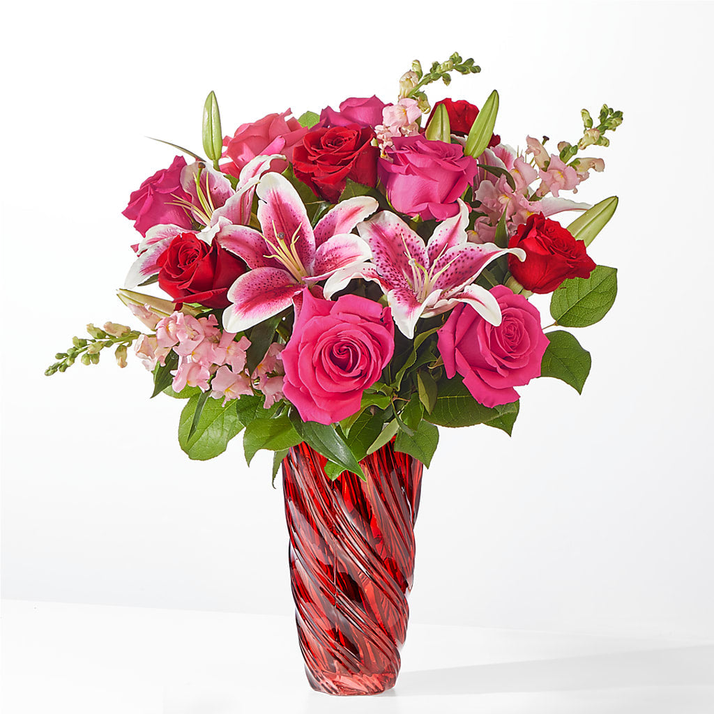 Always You Bouquet with Luxe Swirl Vase – Flowersusa.net, Tontitown AR