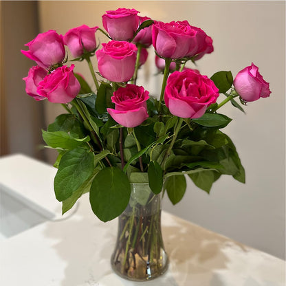 Long Stem Pink Rose Bouquet –  Flowersusa.net, Tontitown AR