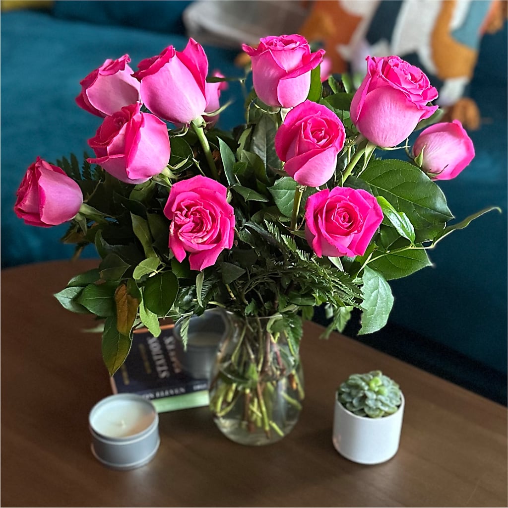 Long Stem Pink Rose Bouquet –  Flowersusa.net, Tontitown AR