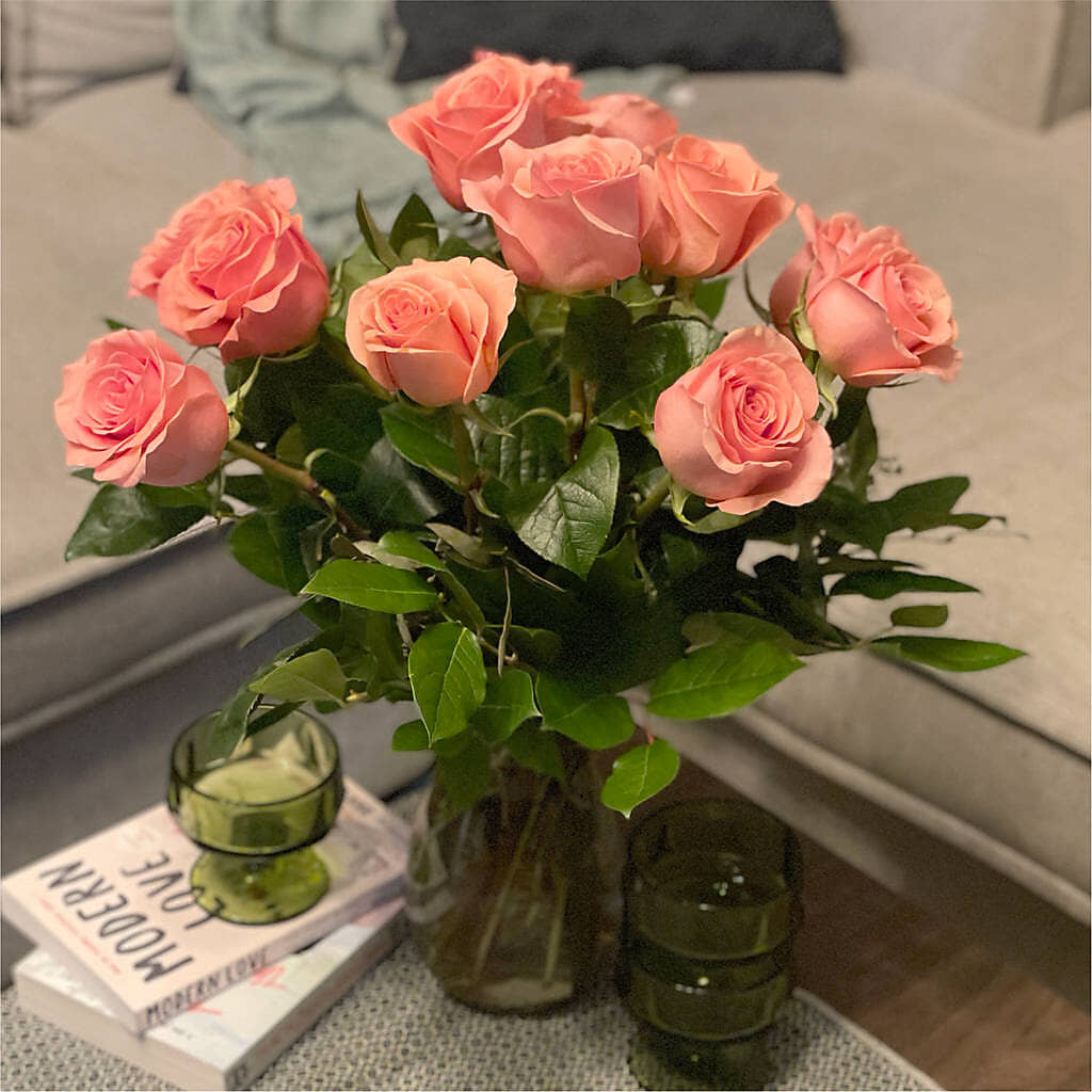 Long Stem Pink Rose Bouquet –  Flowersusa.net, Tontitown AR