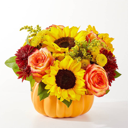 Golden Gourd Pumpkin Bouquet –  Flowersusa.net, Tontitown AR