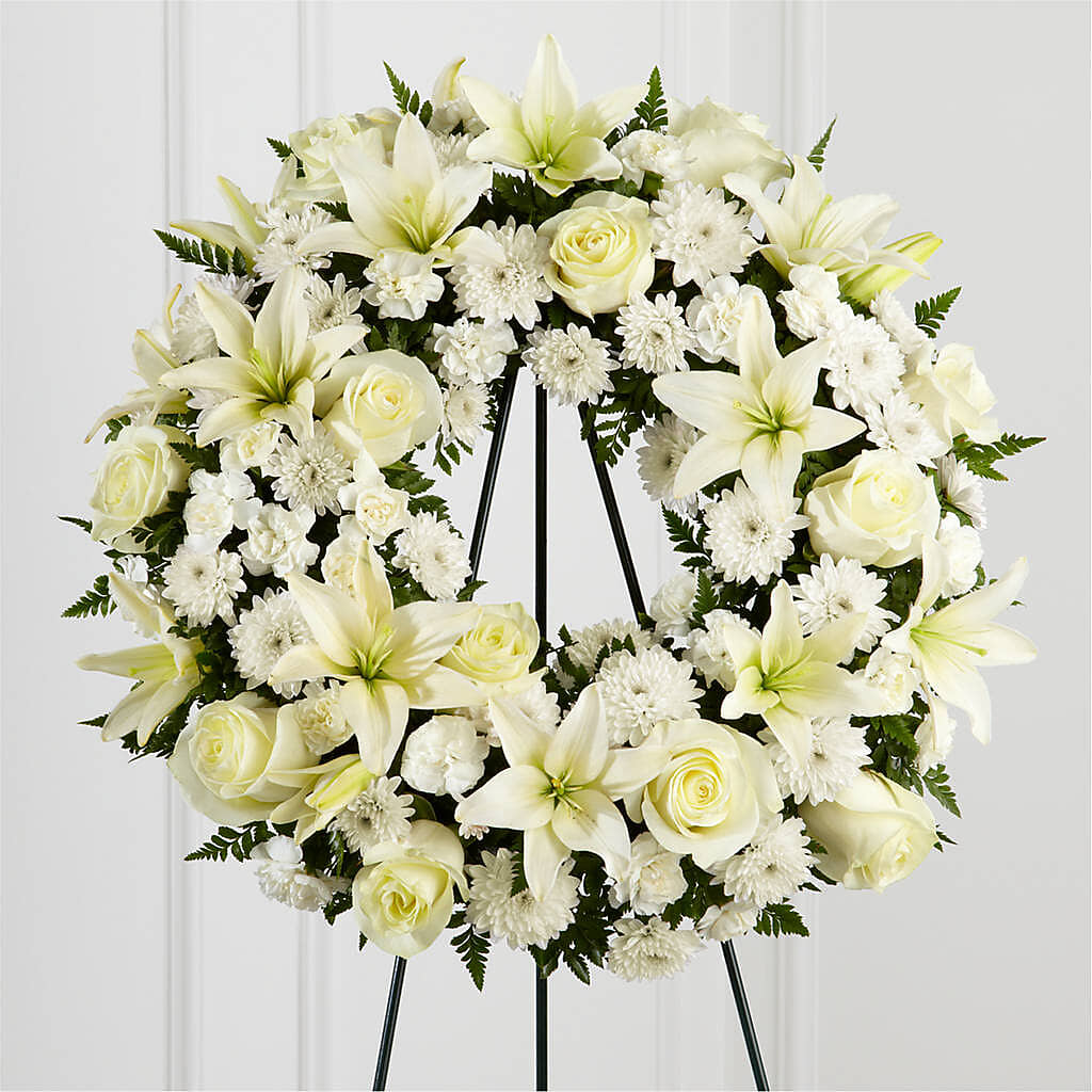 Treasured Tribute Wreath –  Flowersusa.net, Tontitown AR