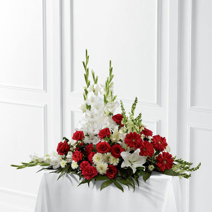 Crimson & White Arrangement –  Flowersusa.net, Tontitown AR