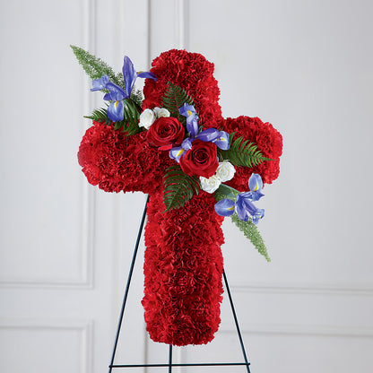 Faithful Hero Floral Cross –  Flowersusa.net, Tontitown AR