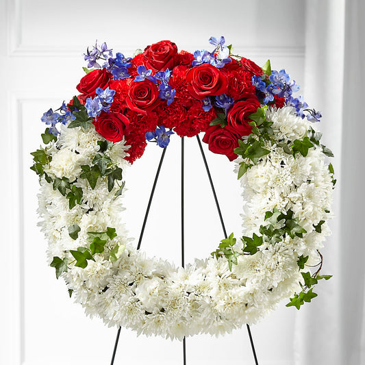 Patriotic Passion Wreath –  Flowersusa.net, Tontitown AR