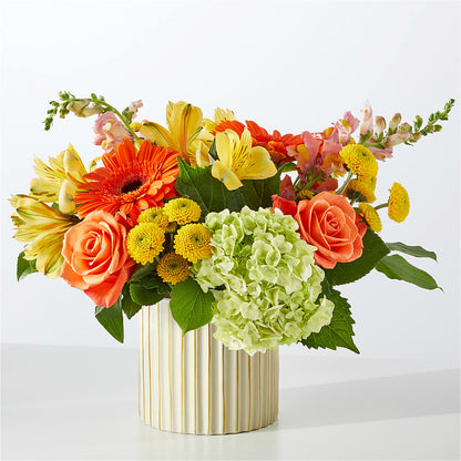 Autumn Sunshine Bouquet with Ivory Vase –  Flowersusa.net, Tontitown AR