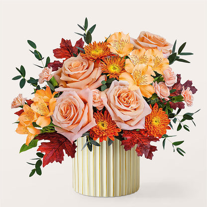Spiced Latte Bouquet with Ivory Vase –  Flowersusa.net, Tontitown AR