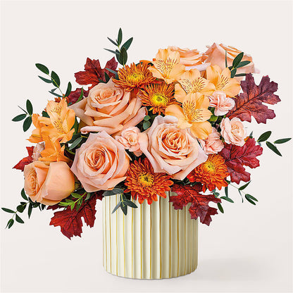 Spiced Latte Bouquet with Ivory Vase –  Flowersusa.net, Tontitown AR